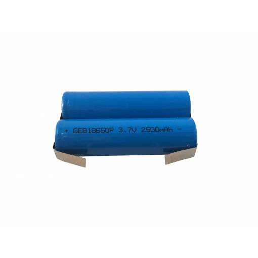 Foto - Li-ion baterie 2x GEB18650P 3,7 V, 2p 5000 mAh s pájecími vývody